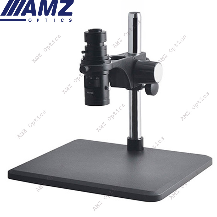 0.7X-5X Zoom Inspection Microscope w/ LED Ring Light on Table Stand + HDMI Camera